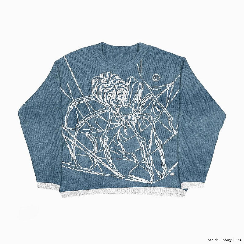Compact Anime graphic sweater Black Knit Top for Smart Casual Looks