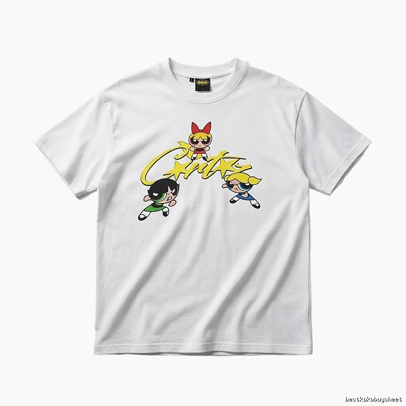Corteiz Powerpuff Girls Cartoon White T-shirt