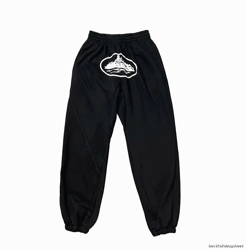 Corteiz Printed Casual Black Pants
