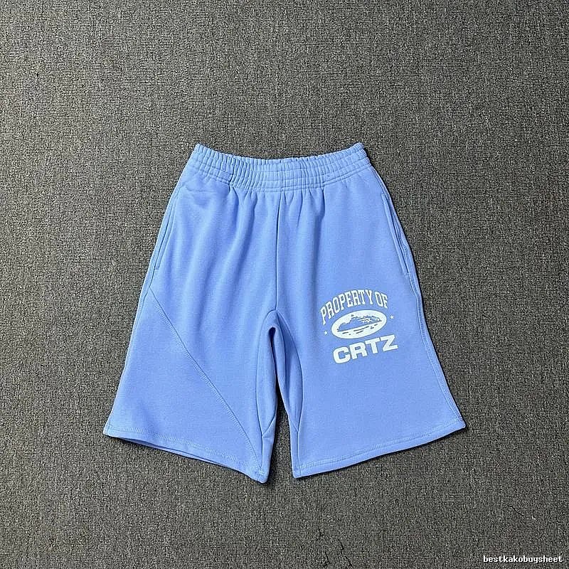 Corteiz sporty light blue shorts