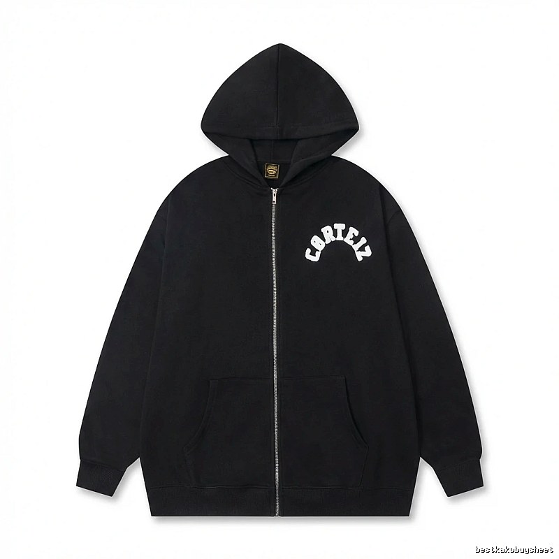 Corteiz street-style black hoodie