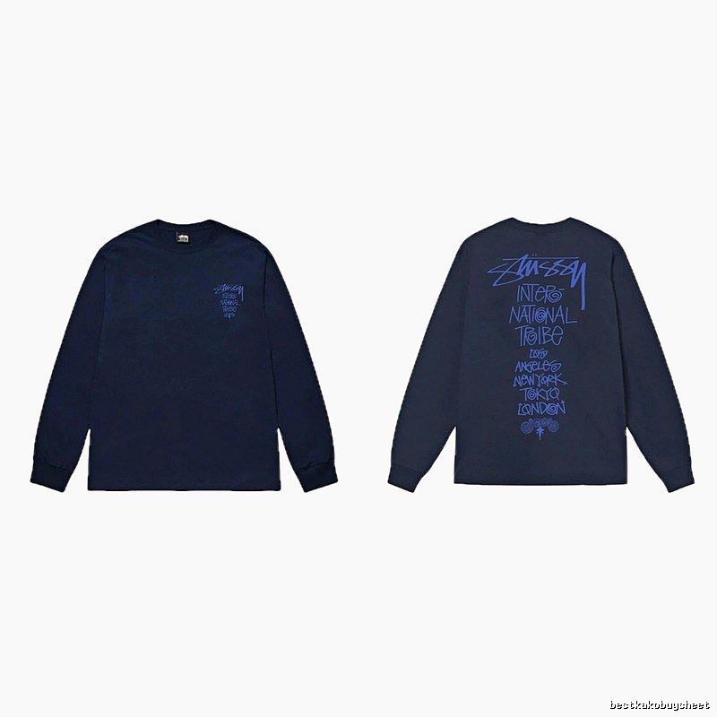 Dark blue hoodie with Stussy graffiti style