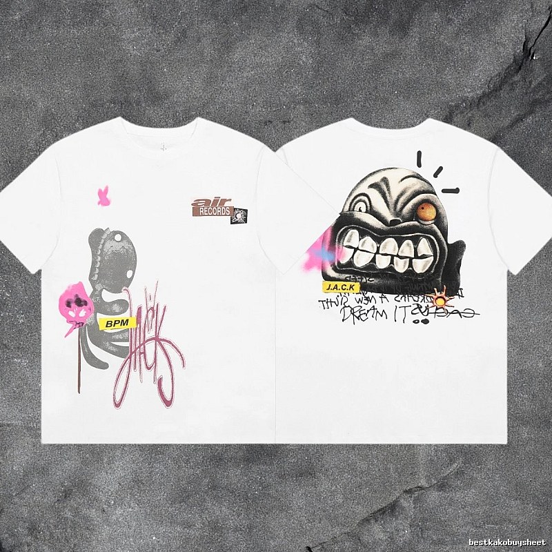 Denim Tears 2031-66 White Style 3166 Graphic T-Shirt Campus Look