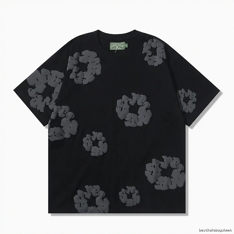 DENIM TEARS Dark Style Black Short-Sleeve