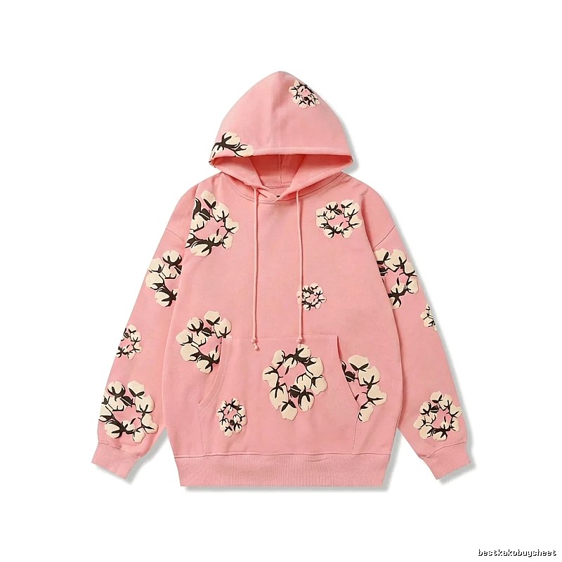 DENIM TEARS Floral Print Pink Hoodie