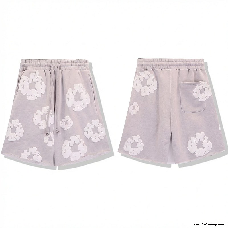 DENIM TEARS Printed Retro Style Shorts
