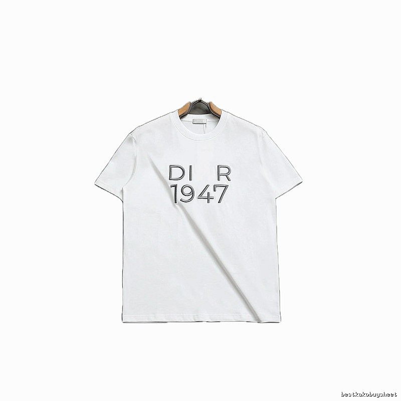 Dior 1947 Collection Minimalist Style White Short-sleeve T-shirt