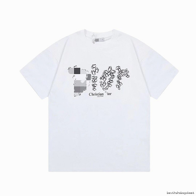 Dior Monogram All-Over Printed Trendy White T-Shirt