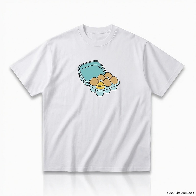DREW Egg Series Simple White T-shirt