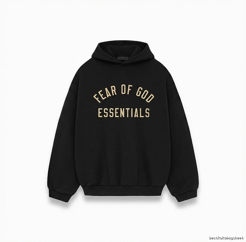 ESSENTIALS minimalist style black sweatshirt