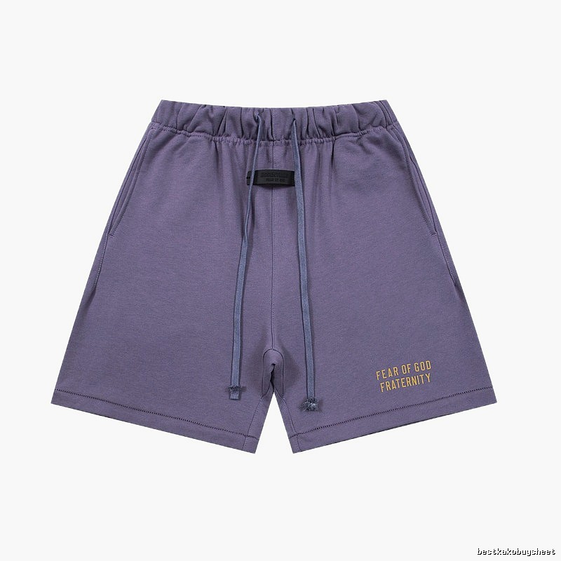 ESSENTIALS minimalist style light purple shorts