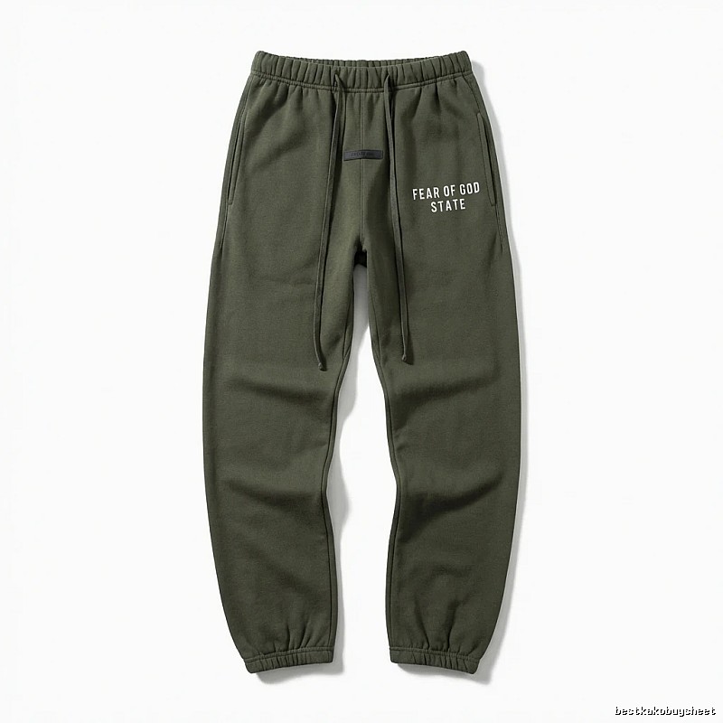 ESSENTIALS Minimalist Style Military Green Sweatpants