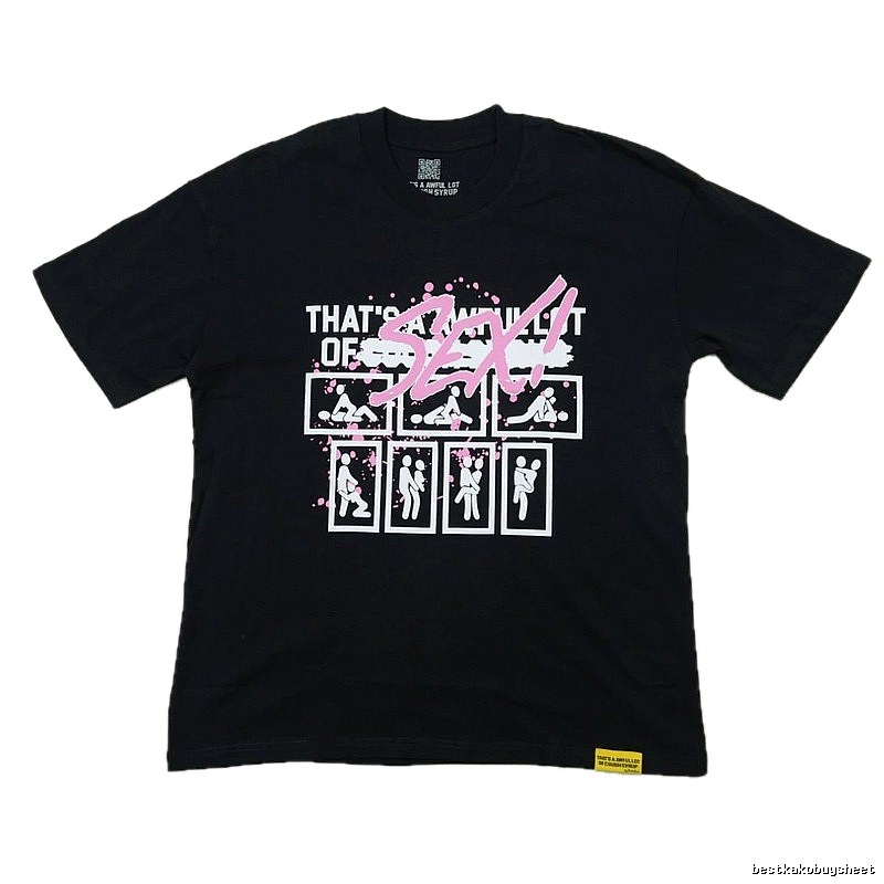 FR2 Funky Print Street Style Black Short-sleeve T-shirt
