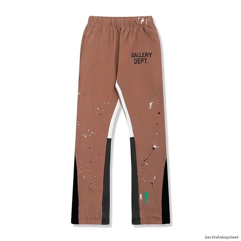 Gallery Dept Graffiti Style Coffee-colored Pants