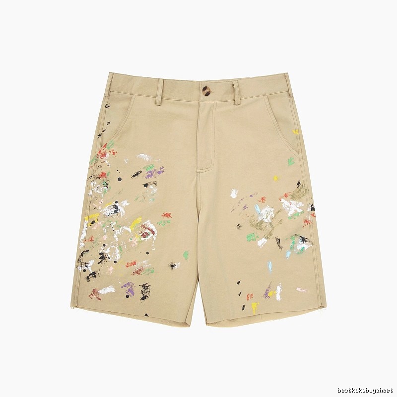Gallery Dept Graffiti Style Khaki Shorts