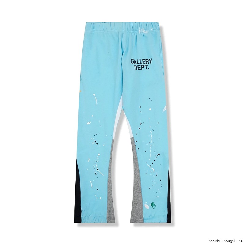 Gallery Dept graffiti-style light blue trousers