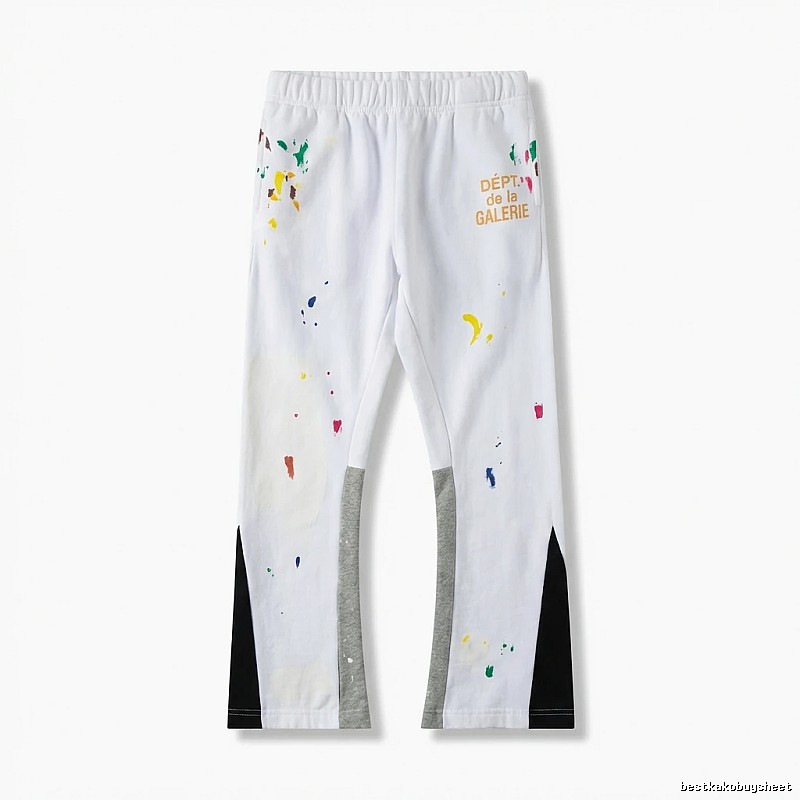 Gallery Dept Graffiti Style White Long Trousers