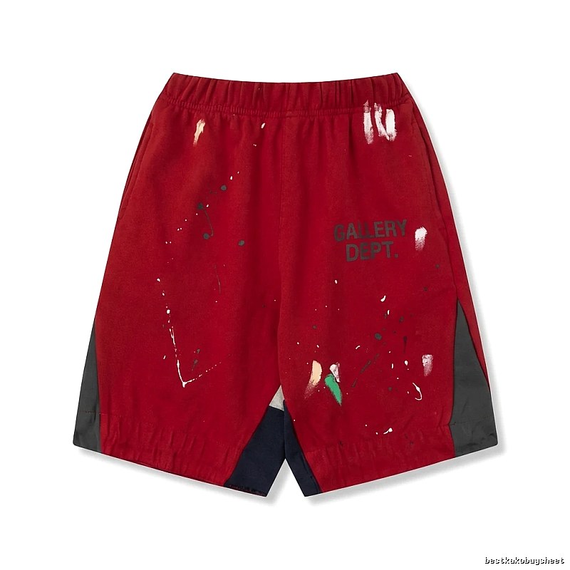 Gallery Dept Red Graffiti Style Shorts