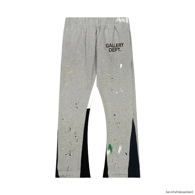 Gallery Dept splashed ink style gray sweatpants