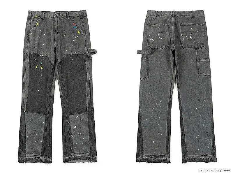 Gallery Dept. Stitched Graffiti Style Grey Pants