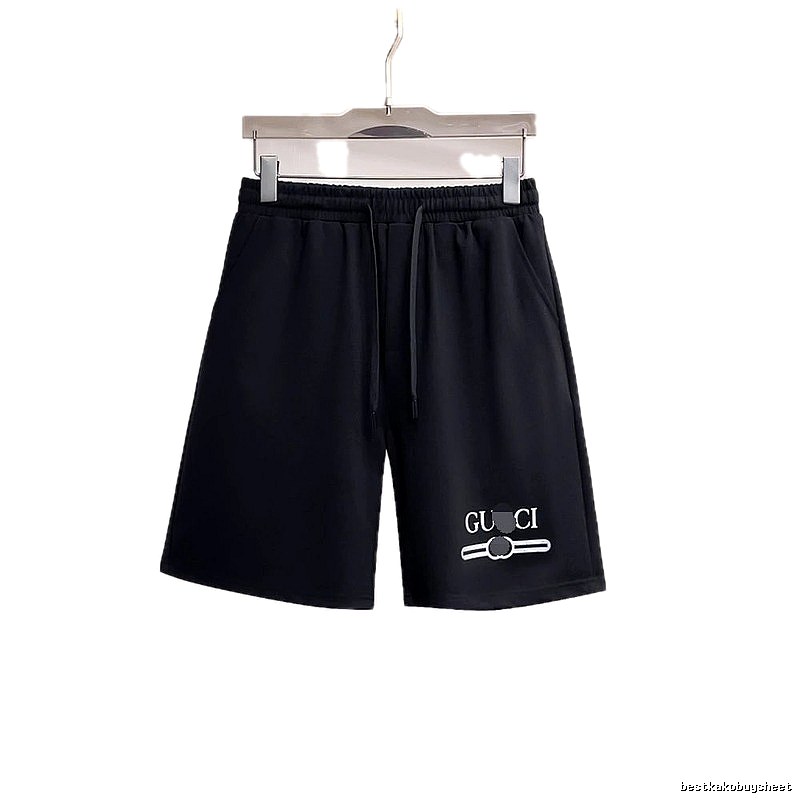 Gucci Letter Print Casual Style Black Shorts