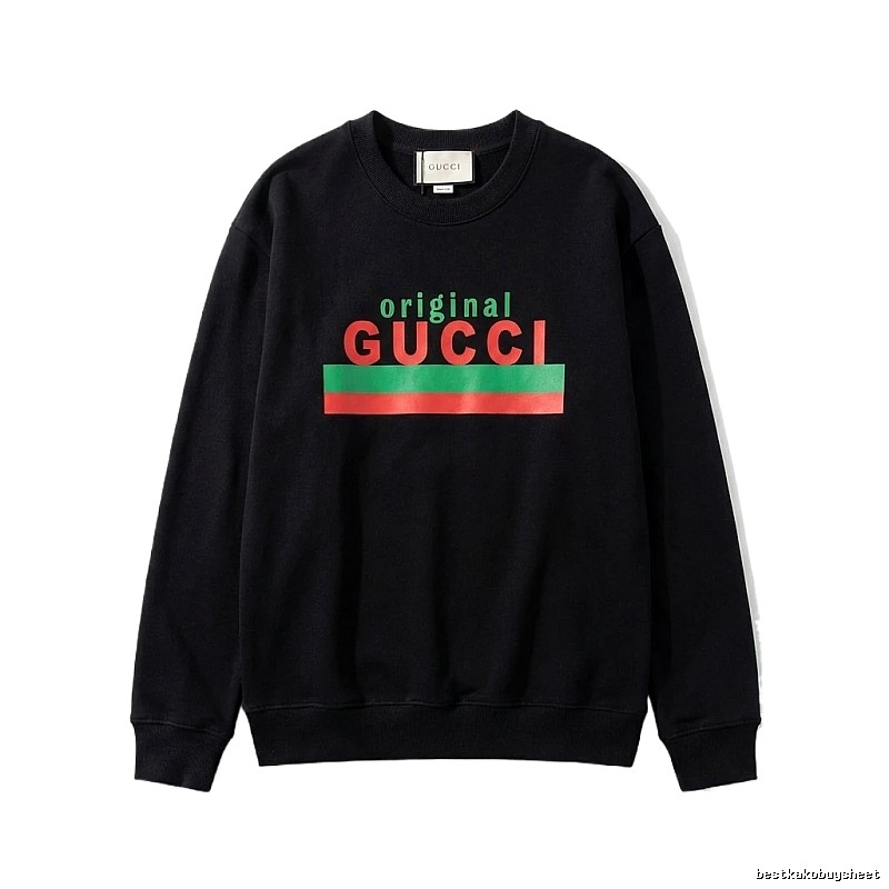 Gucci letter - printed black sweatshirt