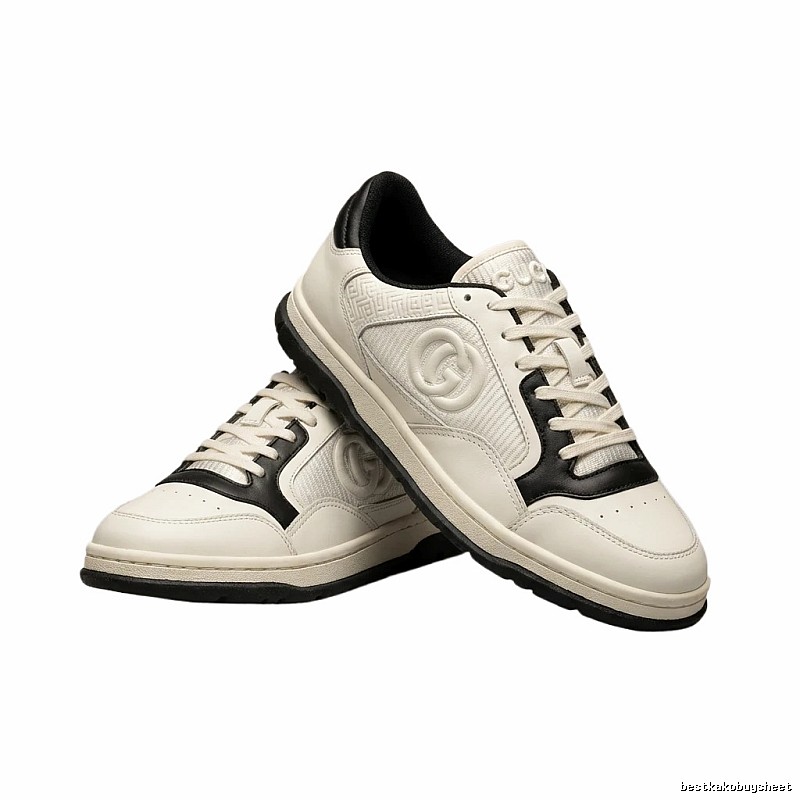 Gucci retro black and white sneakers