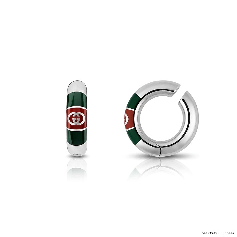 Gucci's classic red and green earrings.