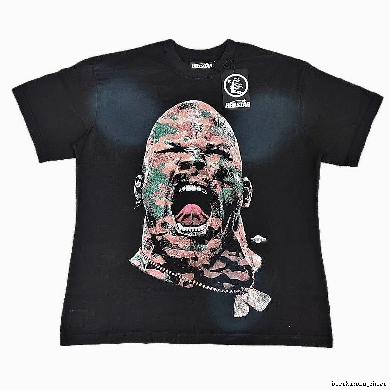 Hellstar Tyson Printed Street Style Black T-Shirt