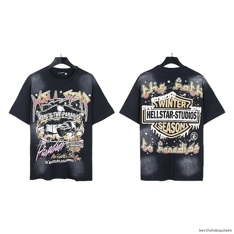 Hellstar Winter Collection Vintage Style Black T-Shirt