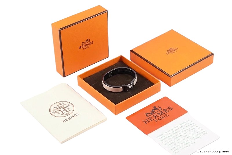 Hermes classic black and white bracelets