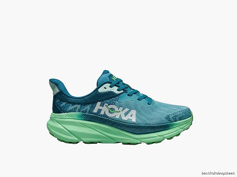 HOKA Cool Blue-Green Sports Shoes