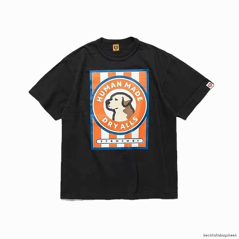 HUMAN MADE DRYALLS Vintage Style Black T-shirt