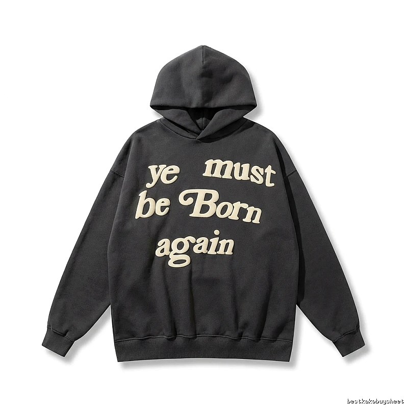 Kanye's retro-style black hoodie