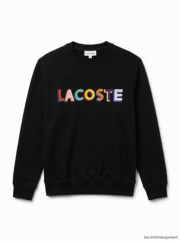 Lacoste Colorful Letter Style Black Sweatshirt