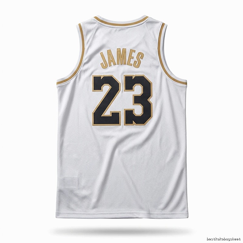 LBJ No. 23 basketball wind white jersey