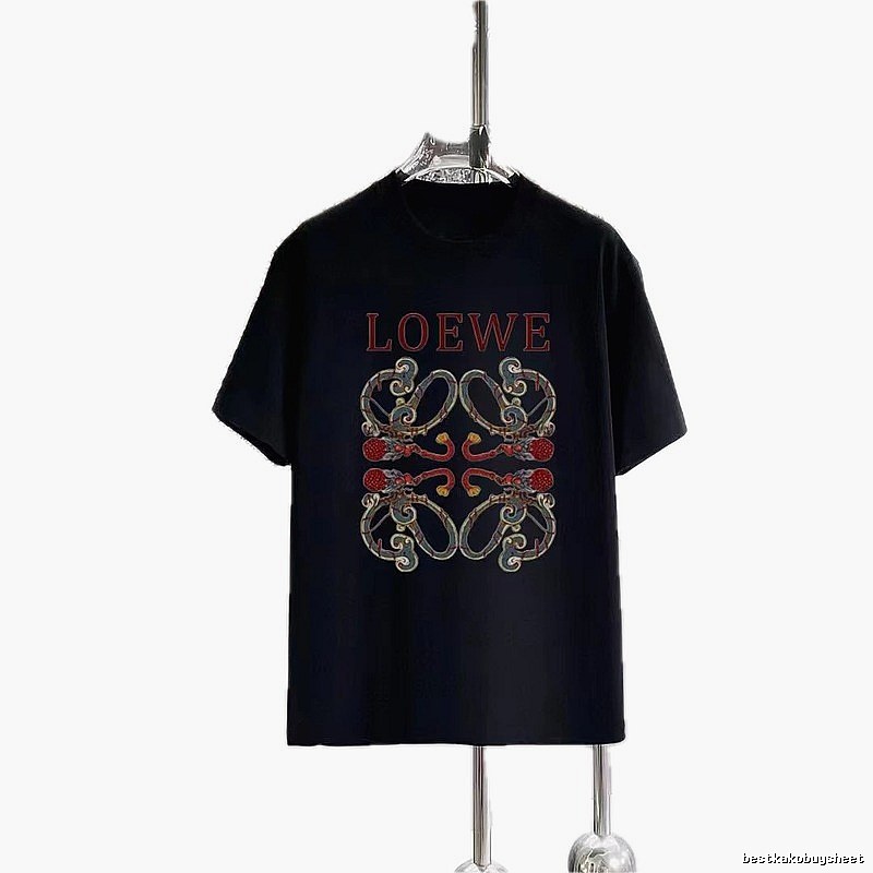 LOEWE Chinese Style Collection Vintage Black T-Shirt