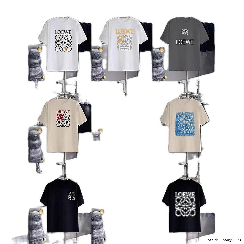 LOEWE Classic Print Minimalist Casual Multi-color Short-sleeve T-shirt