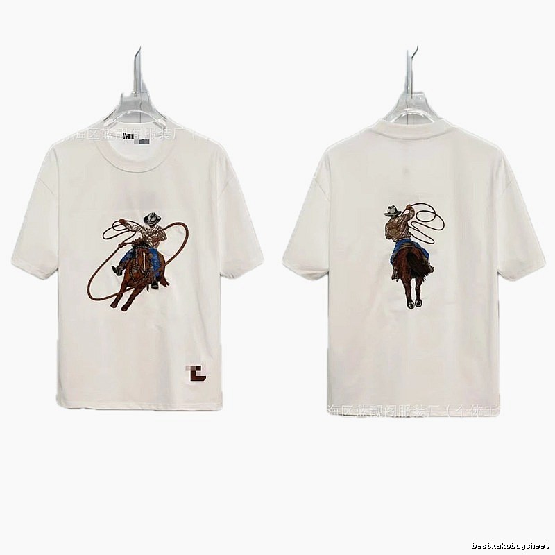 Louis Vuitton Denim Collection Vintage Style White T-Shirt