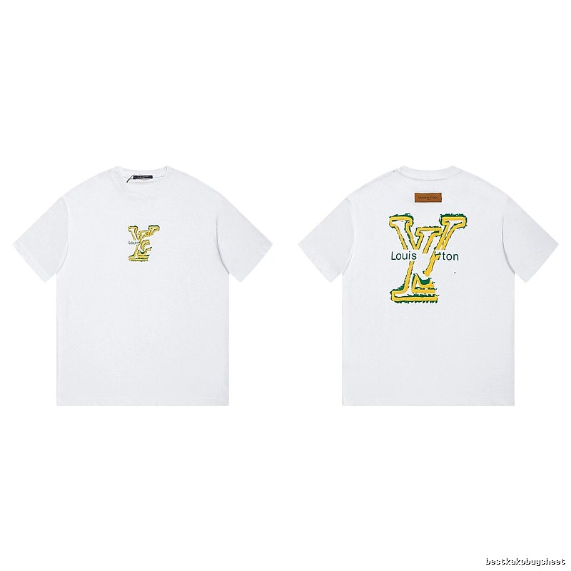 Louis Vuitton Graffiti Print Trendy Style White T-shirt