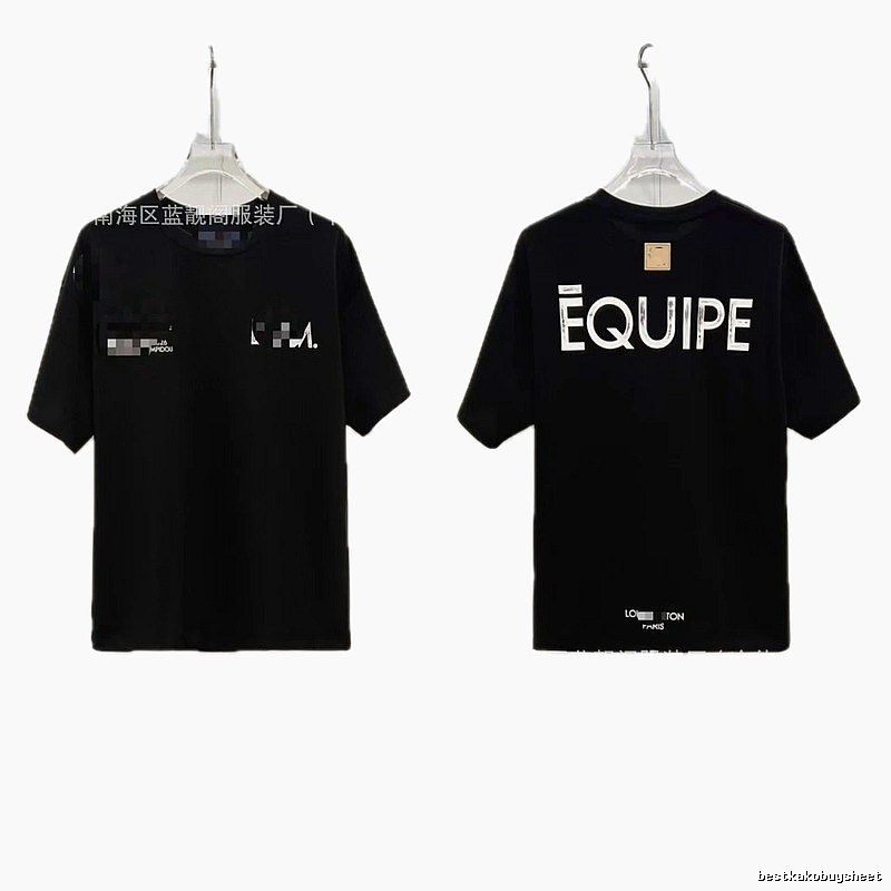 Louis Vuitton Letter Print Cool Trendy Style Black T-Shirt