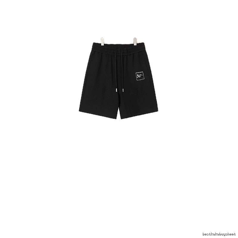 LV classic minimalist style black shorts