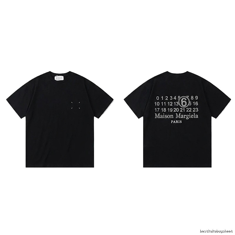 Maison Margiela black T-shirt with digital printing