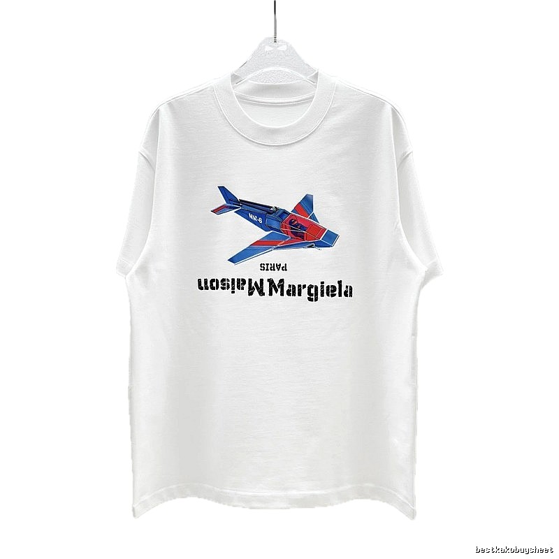 Maison Margiela MM6 Fighter Jet Print White T-Shirt