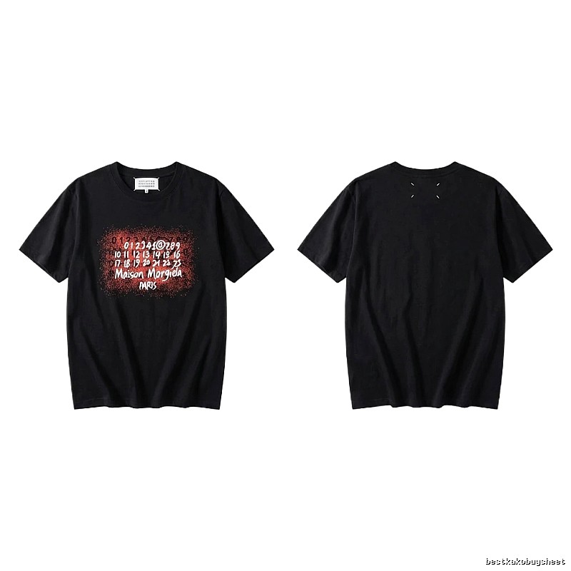 Maison Margiela Printed Style Black T-shirt