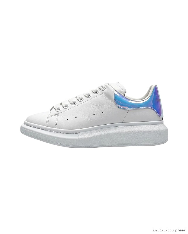 McQueen Blue - Tailed White Sneakers