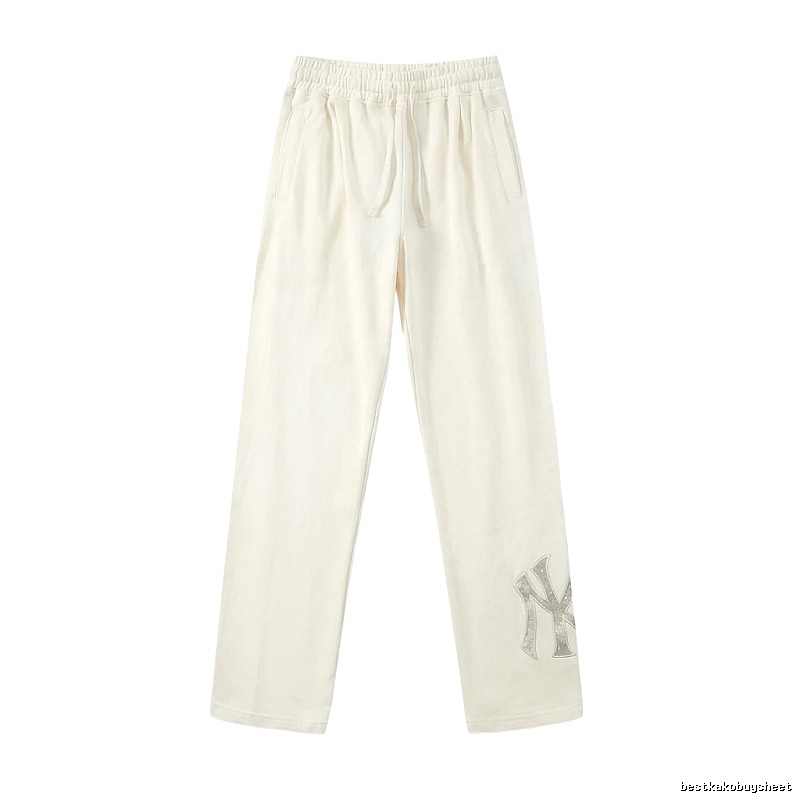 MLB casual style white long trousers