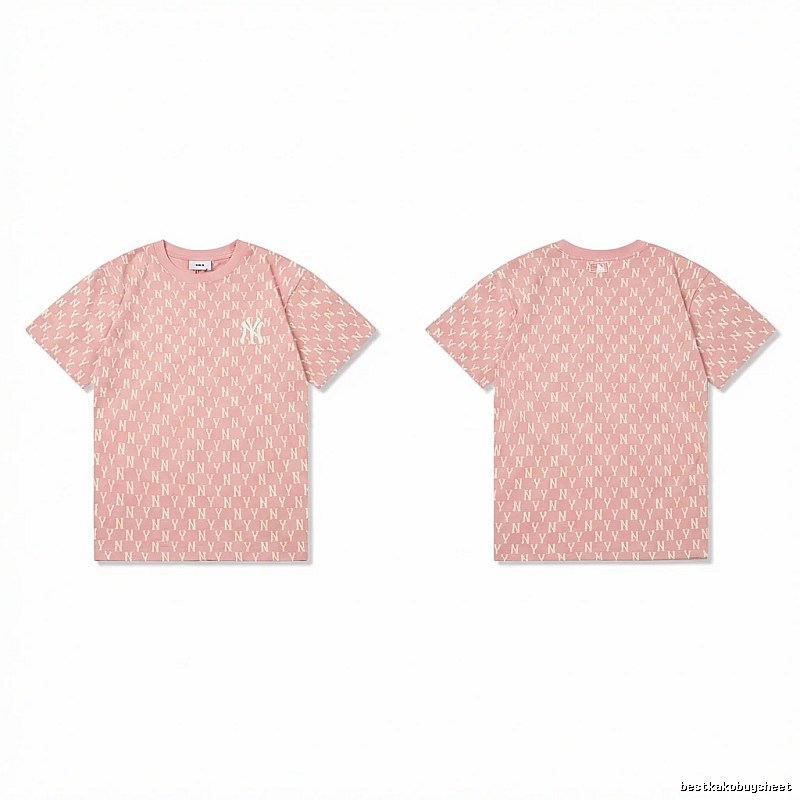 MLB full - print style pink T - shirt