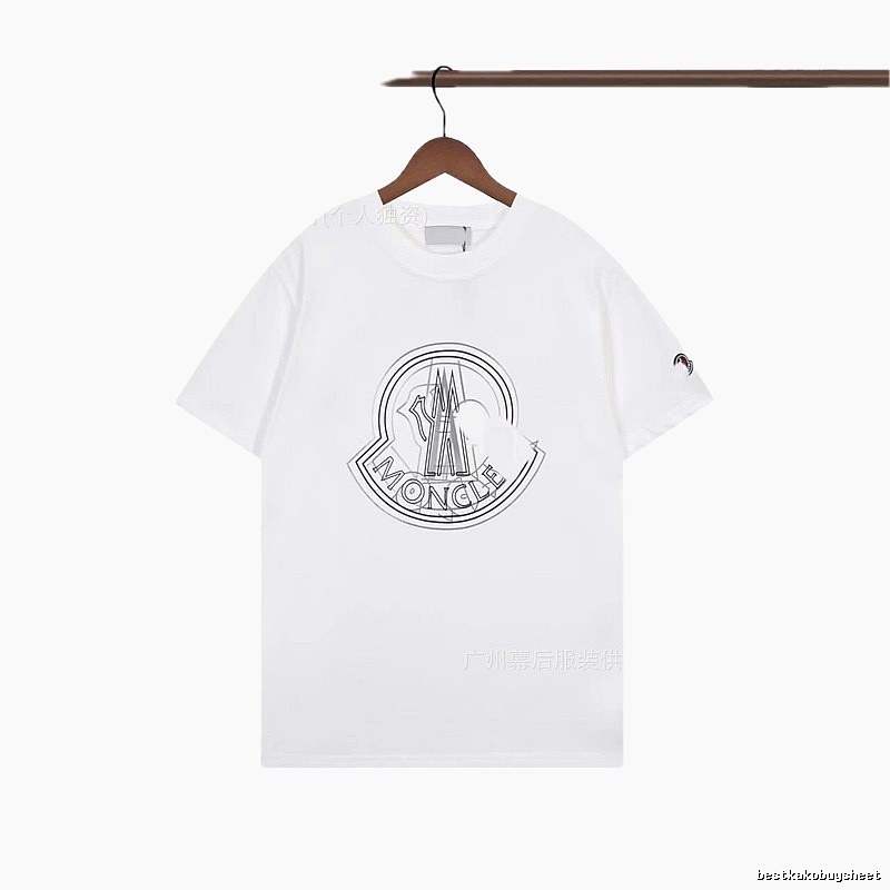 Moncler Large Logo Trendy Style White Short-sleeve T-shirt