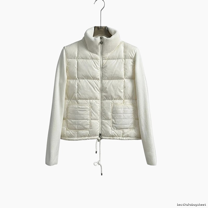 Moncler retro-style white down jacket